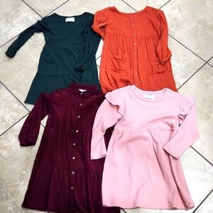 Bundle of 4 Old Navy Girls Long Sleeve Dresses